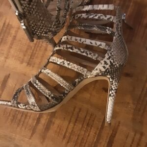 BCBG Snake Print Stiletto Heels Size 8.5